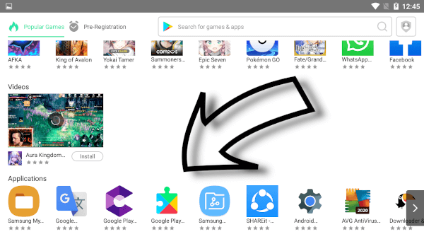 Google Play Store im Nox App Player