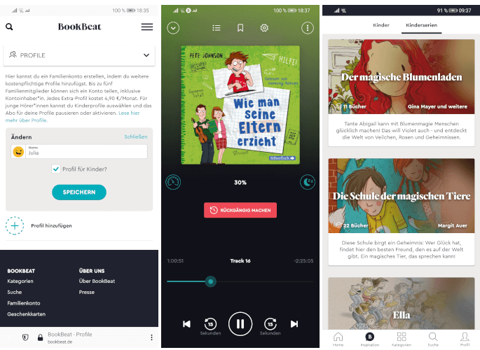 BookBeat - Hörbuch-App für Kinder