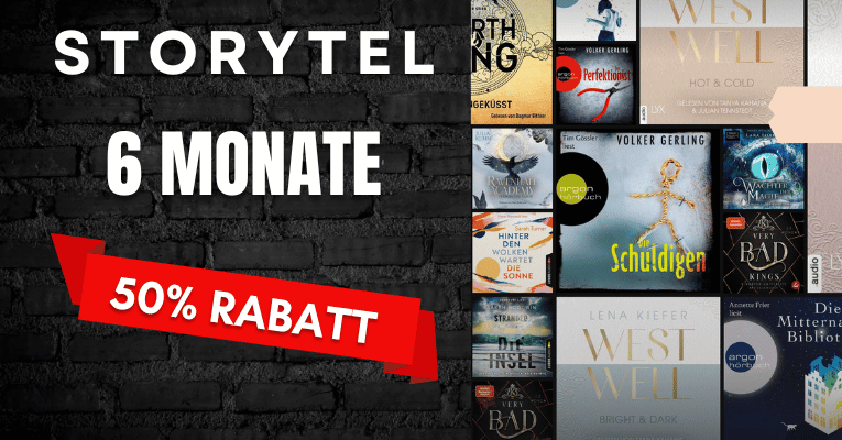 Storytel Unlimited 50 % Rabatt für 6 Monate