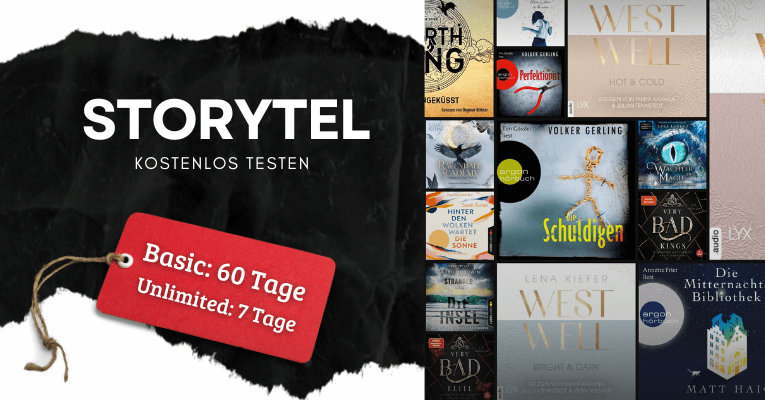 Storytel Unlimited 7 und Basic 60 Tage gratis