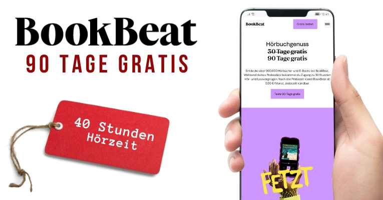 BookBeat 90 Tage kostenlos testen - Juni 2024